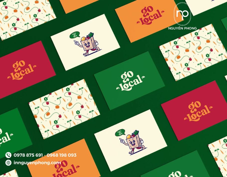 Mẫu thiết kế logo tạp hóa trên card visit